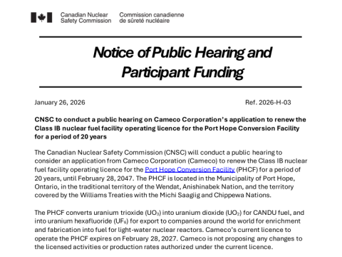 Notice of Public Hearing