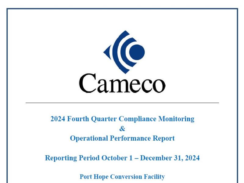 2024 Q4 Port Hope Conversion Facility Compliance Report