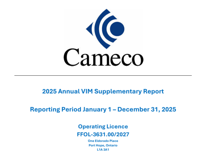 2025 Annual VIM Supplementary Report